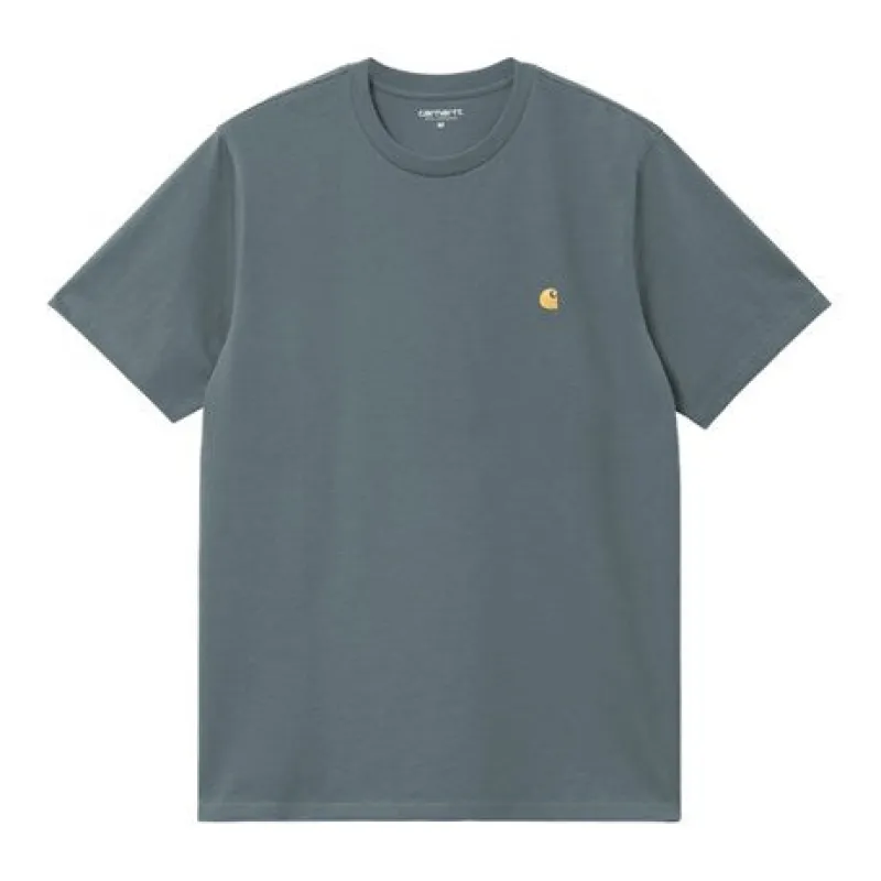 Carhartt WIP Chase T-Shirt - Cozy Blue/Gold made by Carhartt WIP