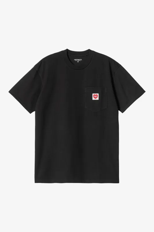 Carhartt WIP Pocket Heart T-Shirt - Black sold by MENU