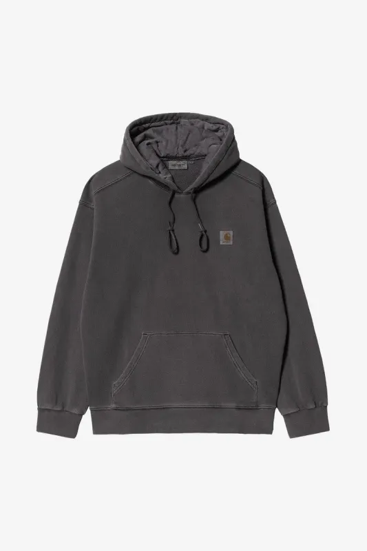 Carhartt WIP Hooded Nelson Sweatshirt - Black Garment Dyed sold by MENU