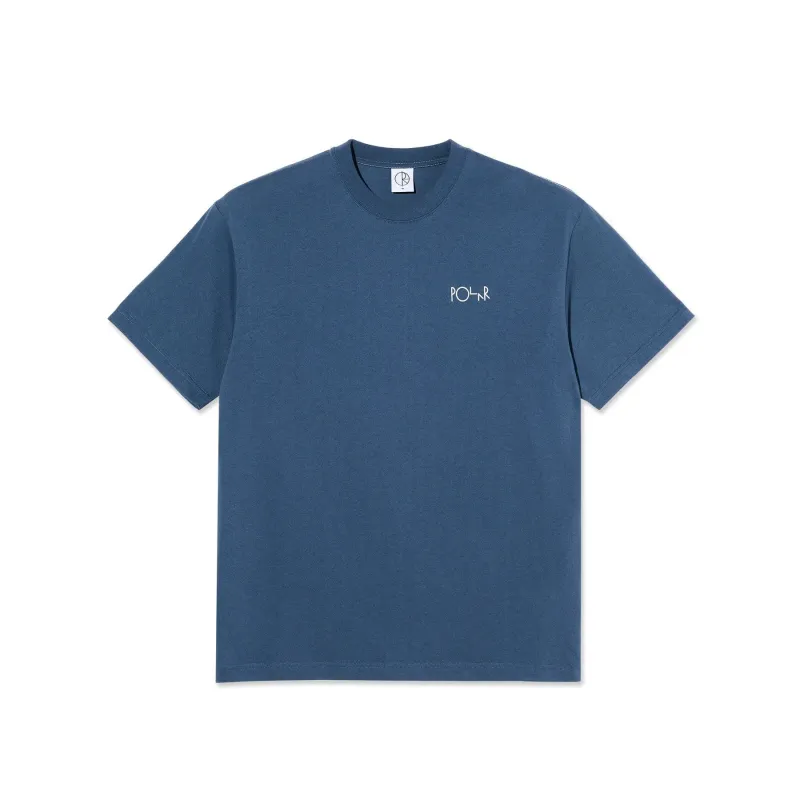 Polar Contrast Stroke Logo Tee - Grey Blue made by MENU