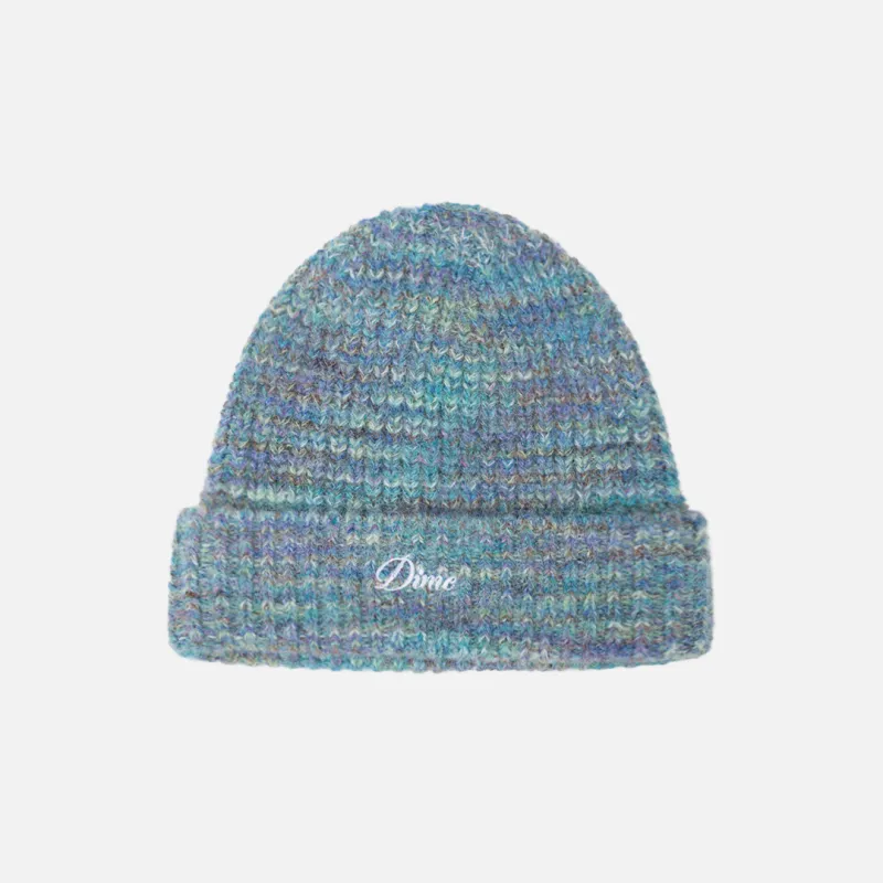 Dime Fuzzy Fold Beanie - Blue Multi made by Dime