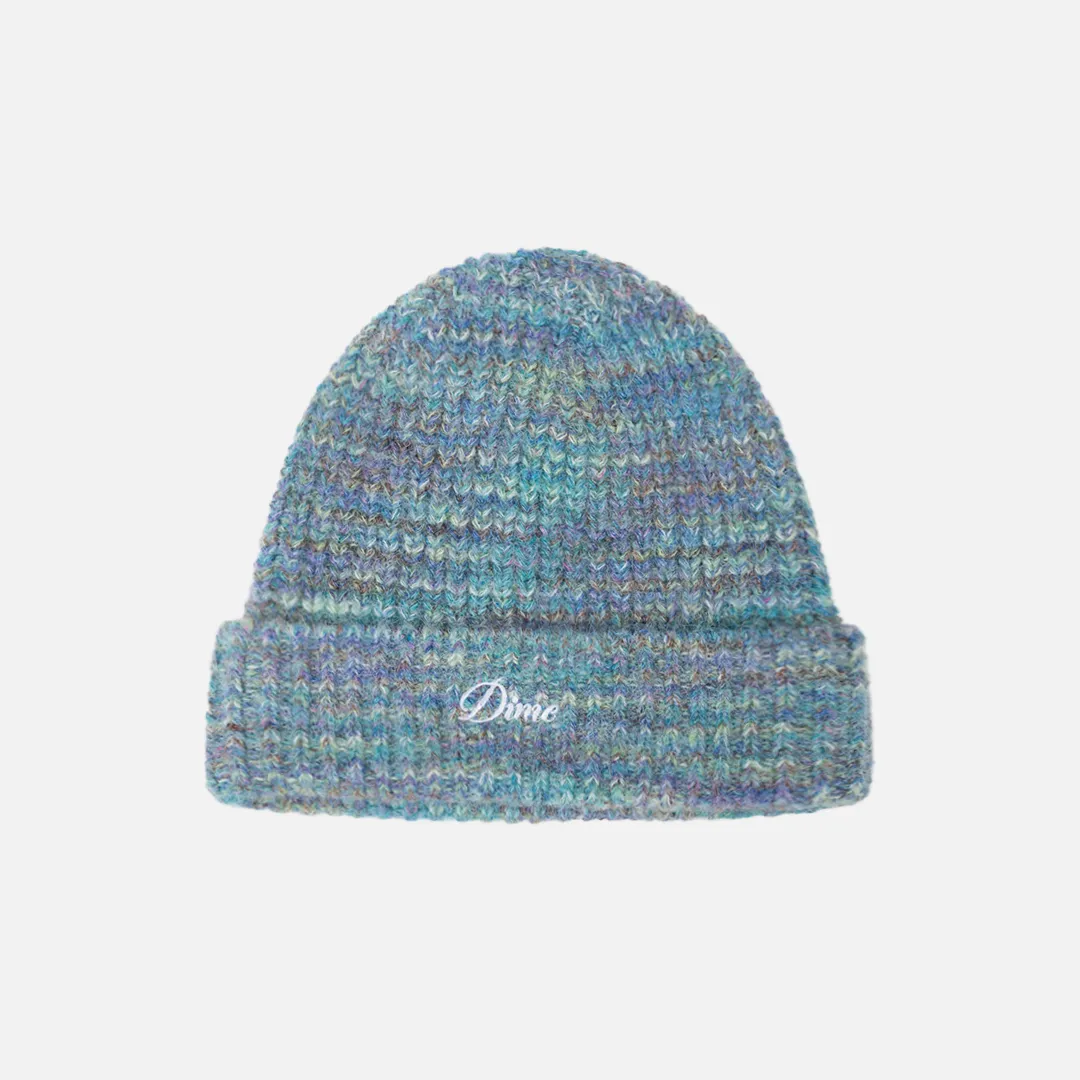 Dime Fuzzy Fold Beanie - Blue Multi sold by MENU