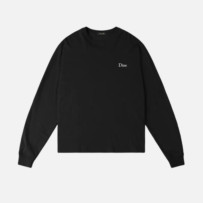Dime Classic Small Logo L/S T-Shirt - Black made by Dime