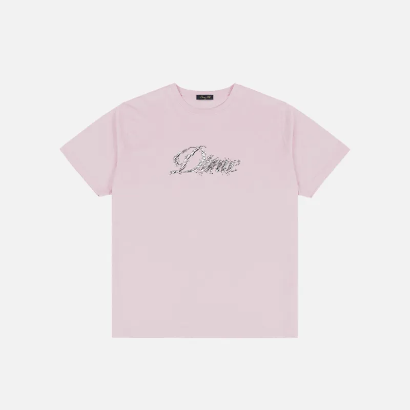 Dime Cursive Smashed T-Shirt - Light Pink made by Dime