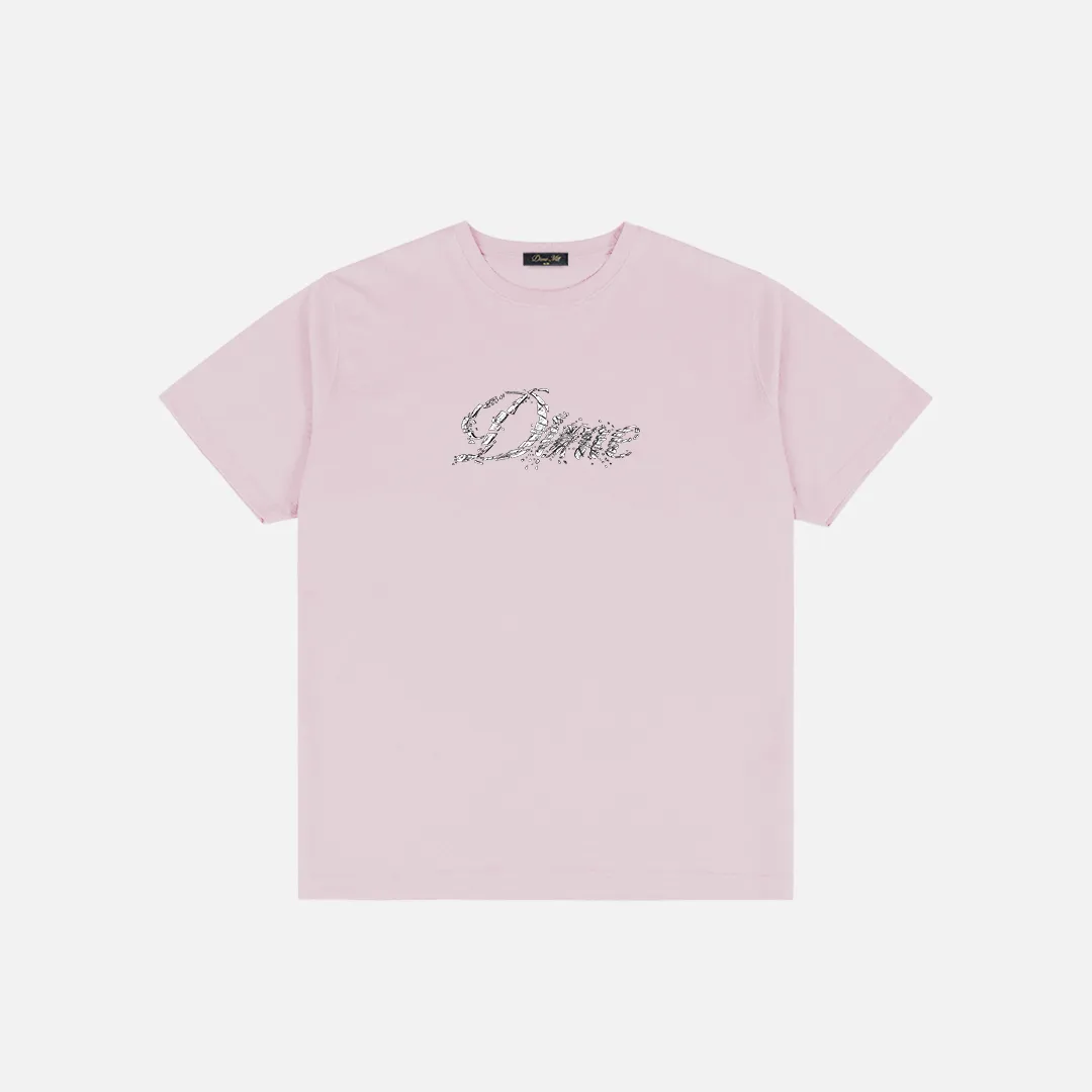 Dime Cursive Smashed T-Shirt - Light Pink sold by MENU