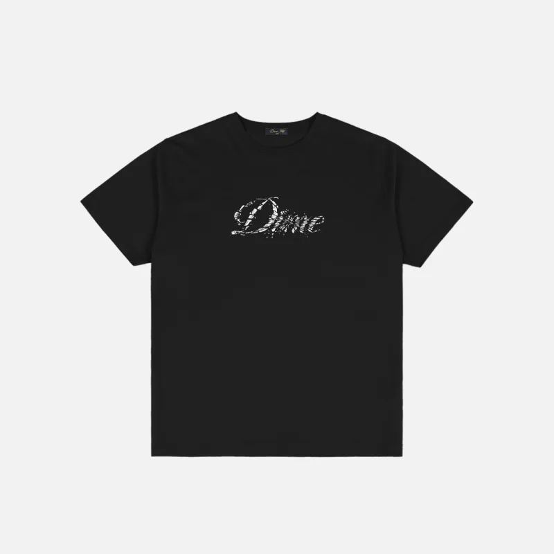 Dime Cursive Smashed T-Shirt - Black made by Dime