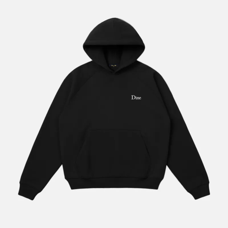 Dime Classic Small Logo Hoodie - Black made by Dime
