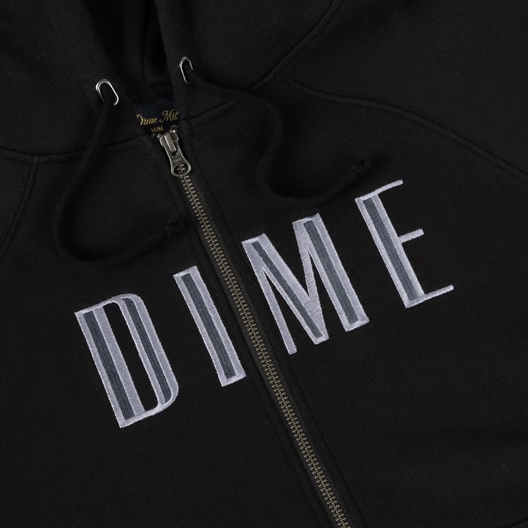 Dime Blocks Zip Hoodie - Black sold by MENU product image thumbnail 2