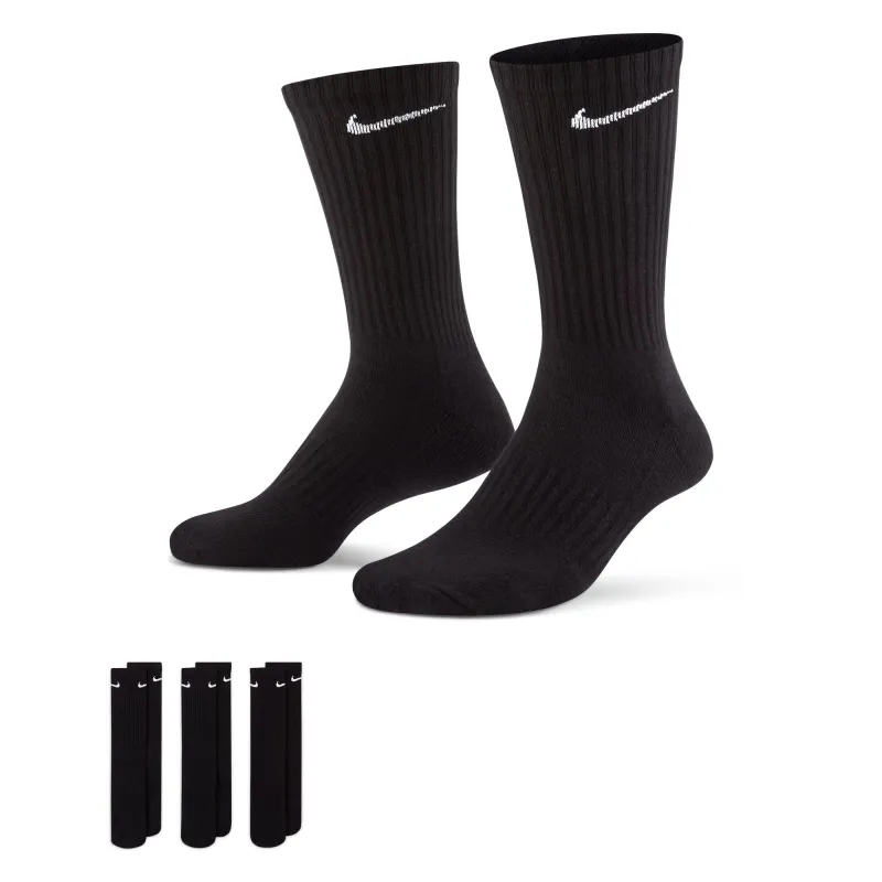 Nike Everyday Crew Socks 3 Pack - Black/White made by Nike