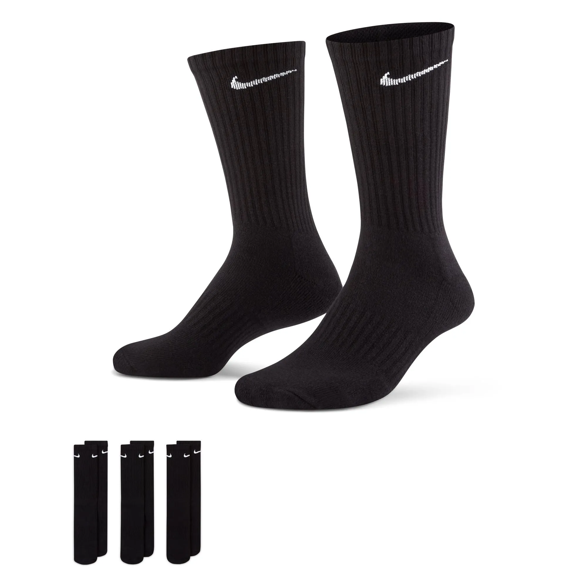 Nike Everyday Crew Socks 3 Pack - Black/White sold by MENU