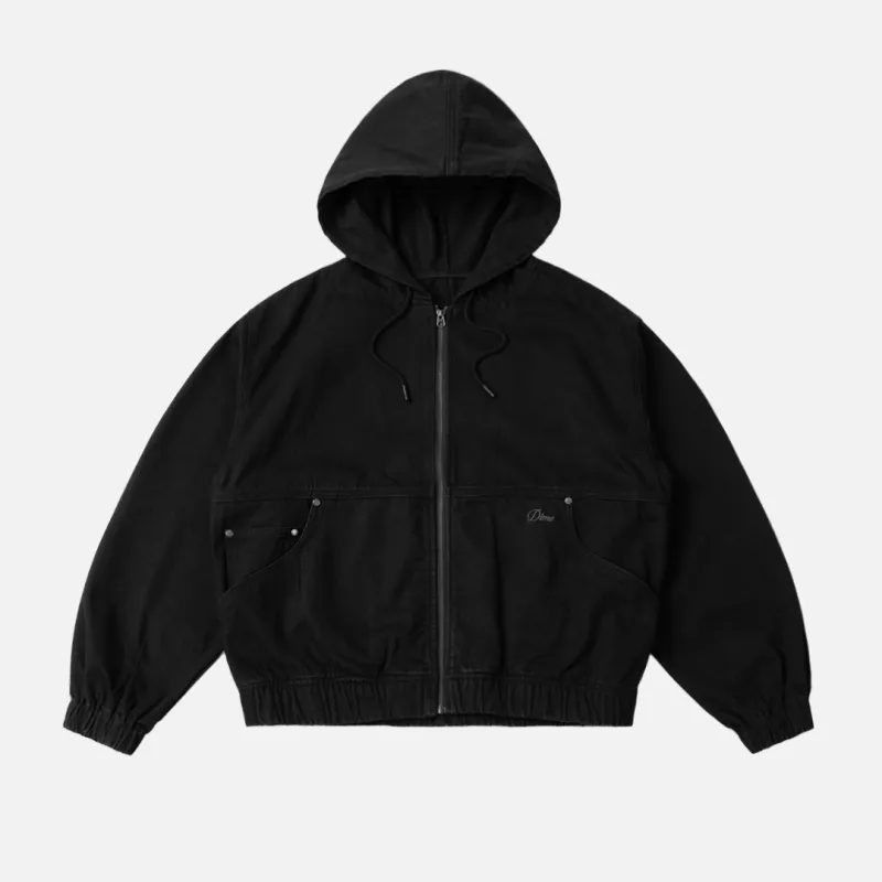 Dime Hooded Denim Jacket - Black made by Dime