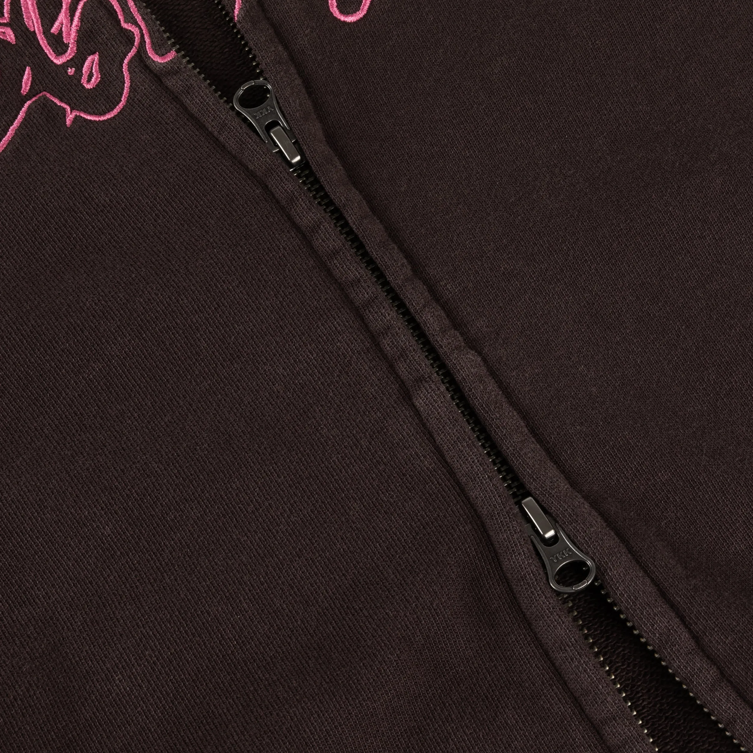 Dime Distressed Terry Zip Hoodie - Acid Brown sold by MENU product image thumbnail 3