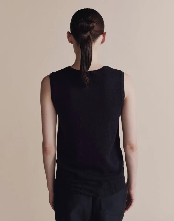 Mijeong Park Cotton Blend Sleeveless Knit Top sold by meraki product image thumbnail 2