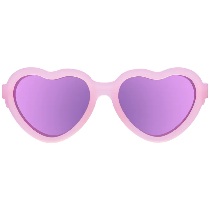 Frosted Pink Heart Mirrored Lense Sunglasses sold by Meri Meri