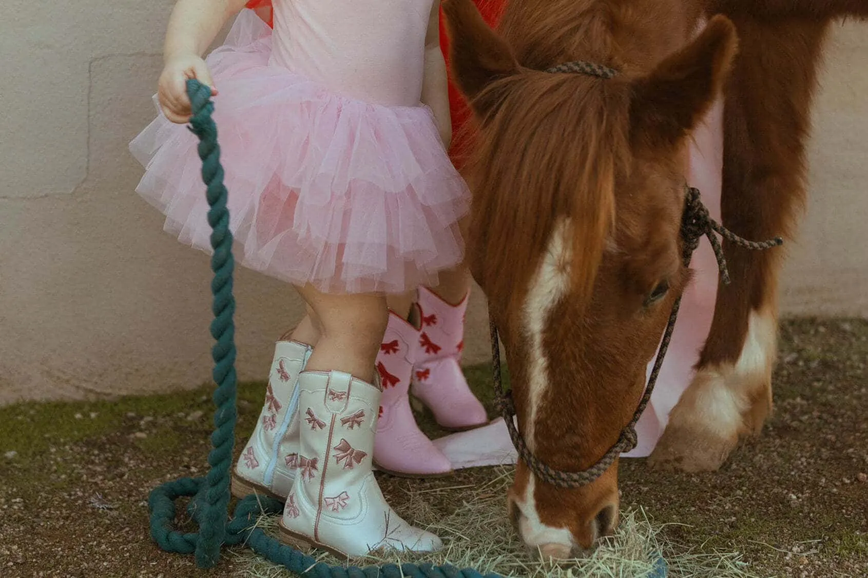 Cowgirl White + Pink Bow Boots sold by Meri Meri product image thumbnail 2