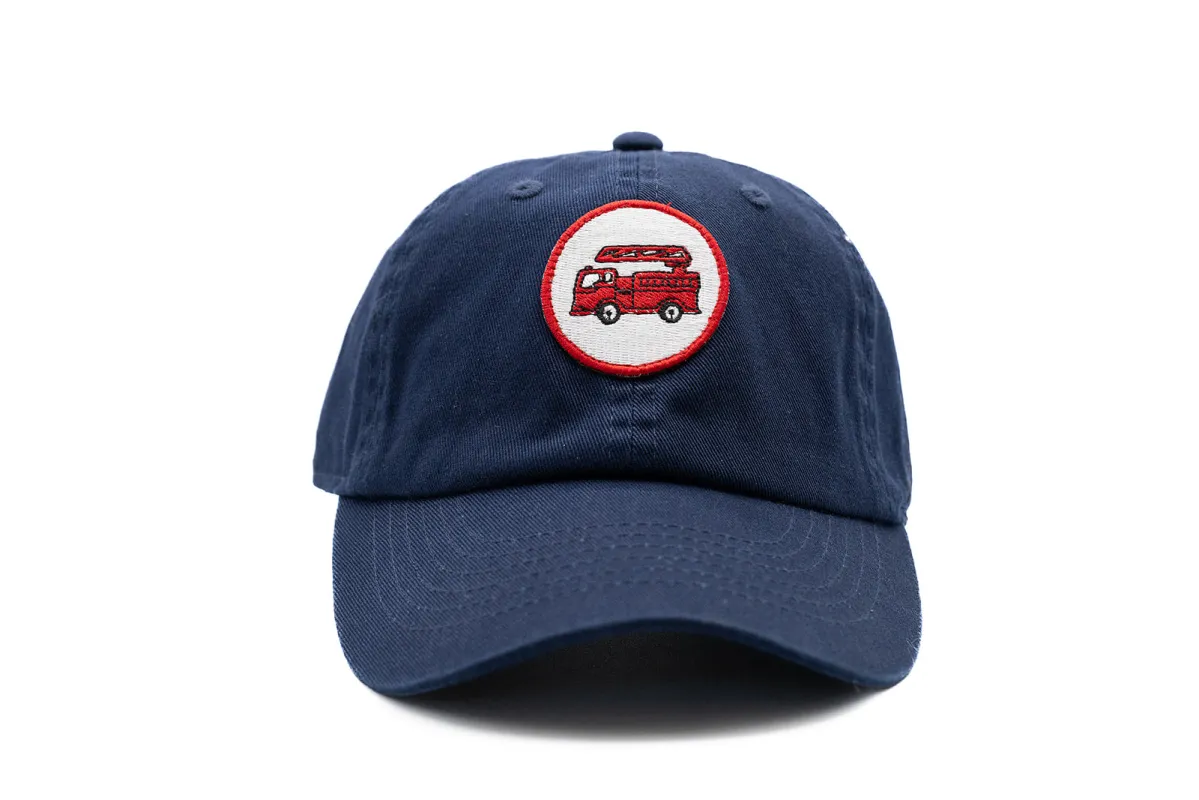 Navy Blue Firetruck Hat sold by Meri Meri