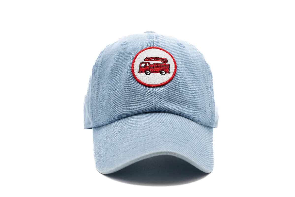 Denim Firetruck Hat sold by Meri Meri