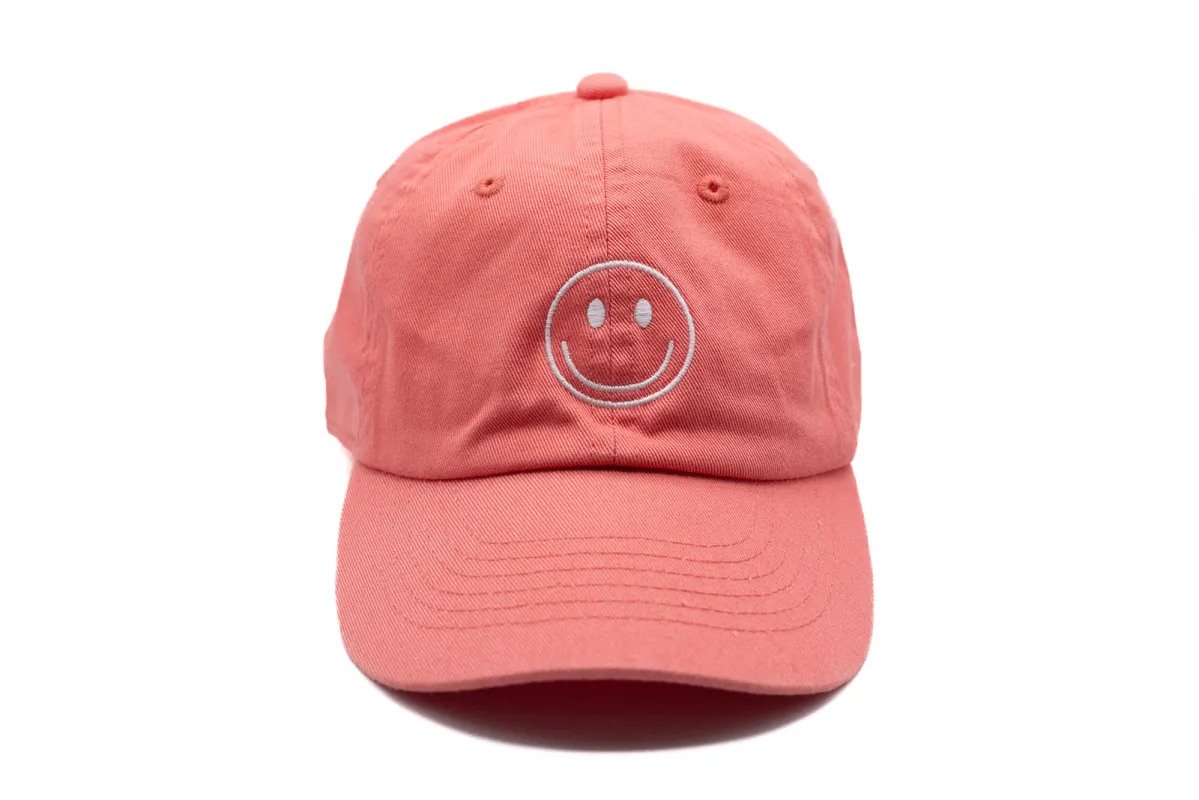 Coral Crush Smiley Face Hat sold by Meri Meri