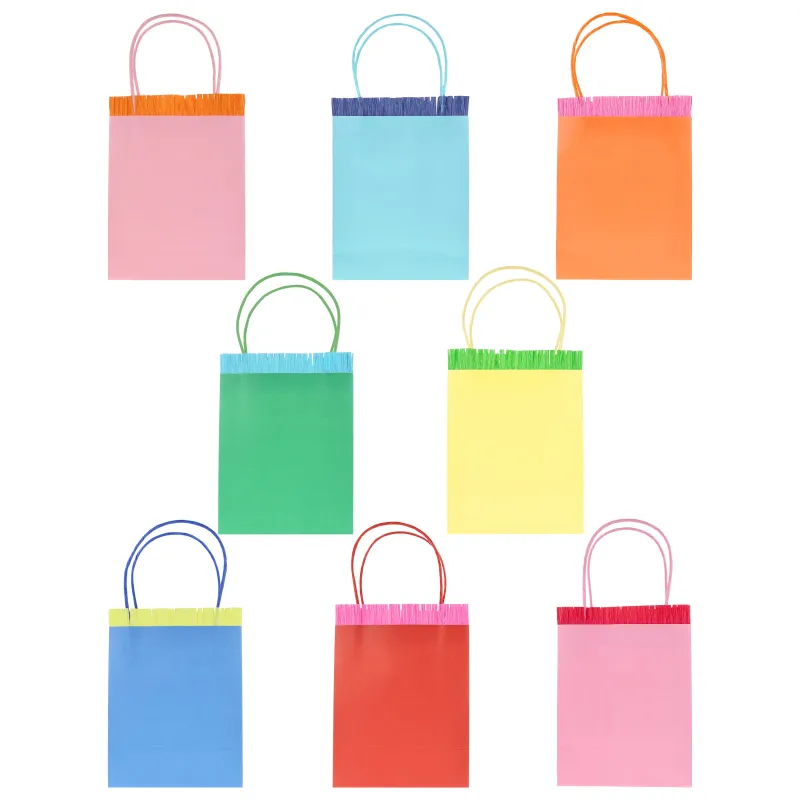 Bright Fringed Party Bags (x 8) sold by Meri Meri