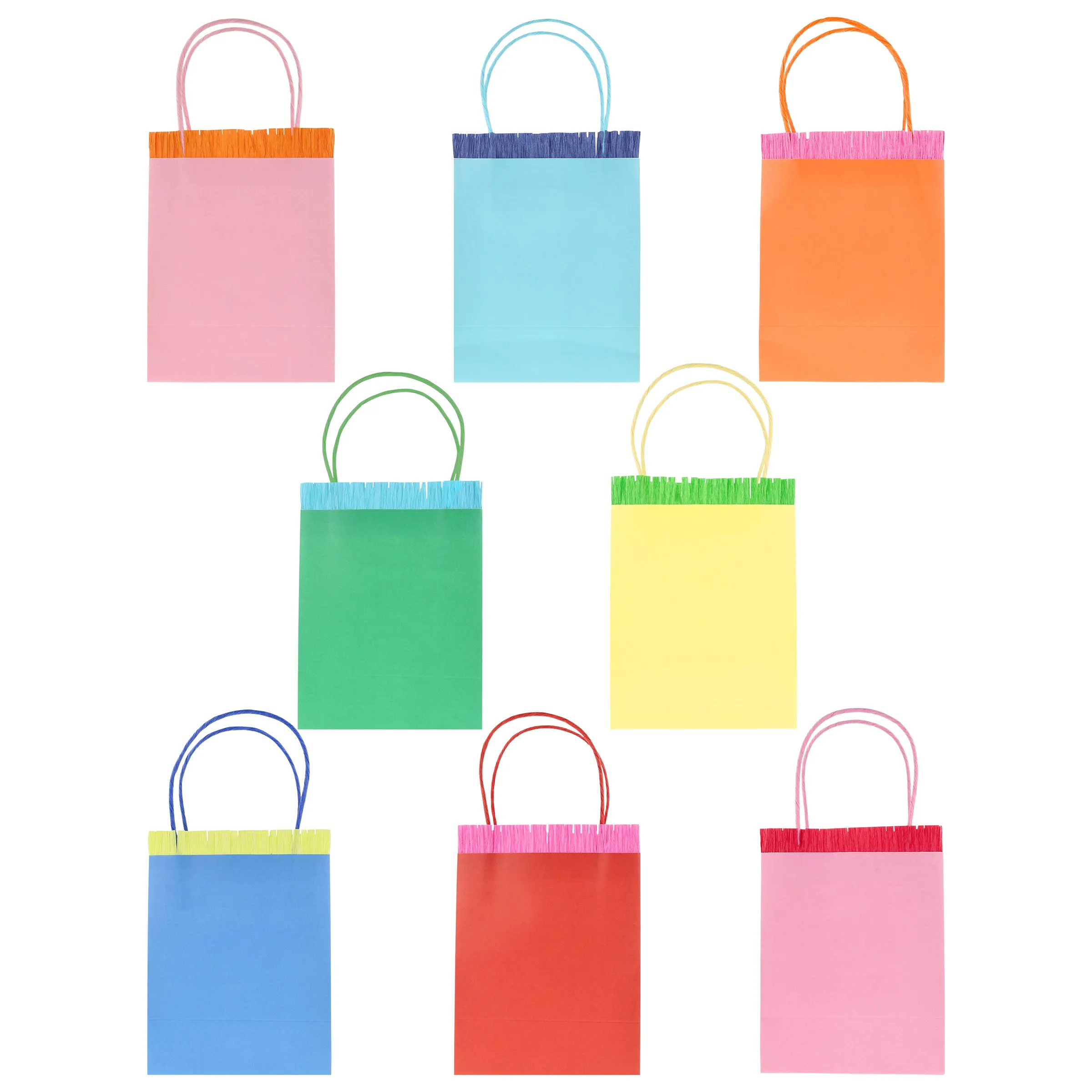 Bright Fringed Party Bags (x 8) sold by Meri Meri
