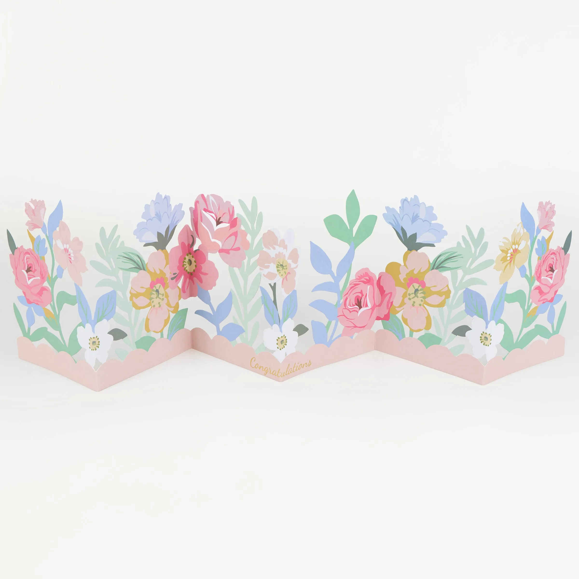 Floral Congratulations Concertina Card sold by Meri Meri