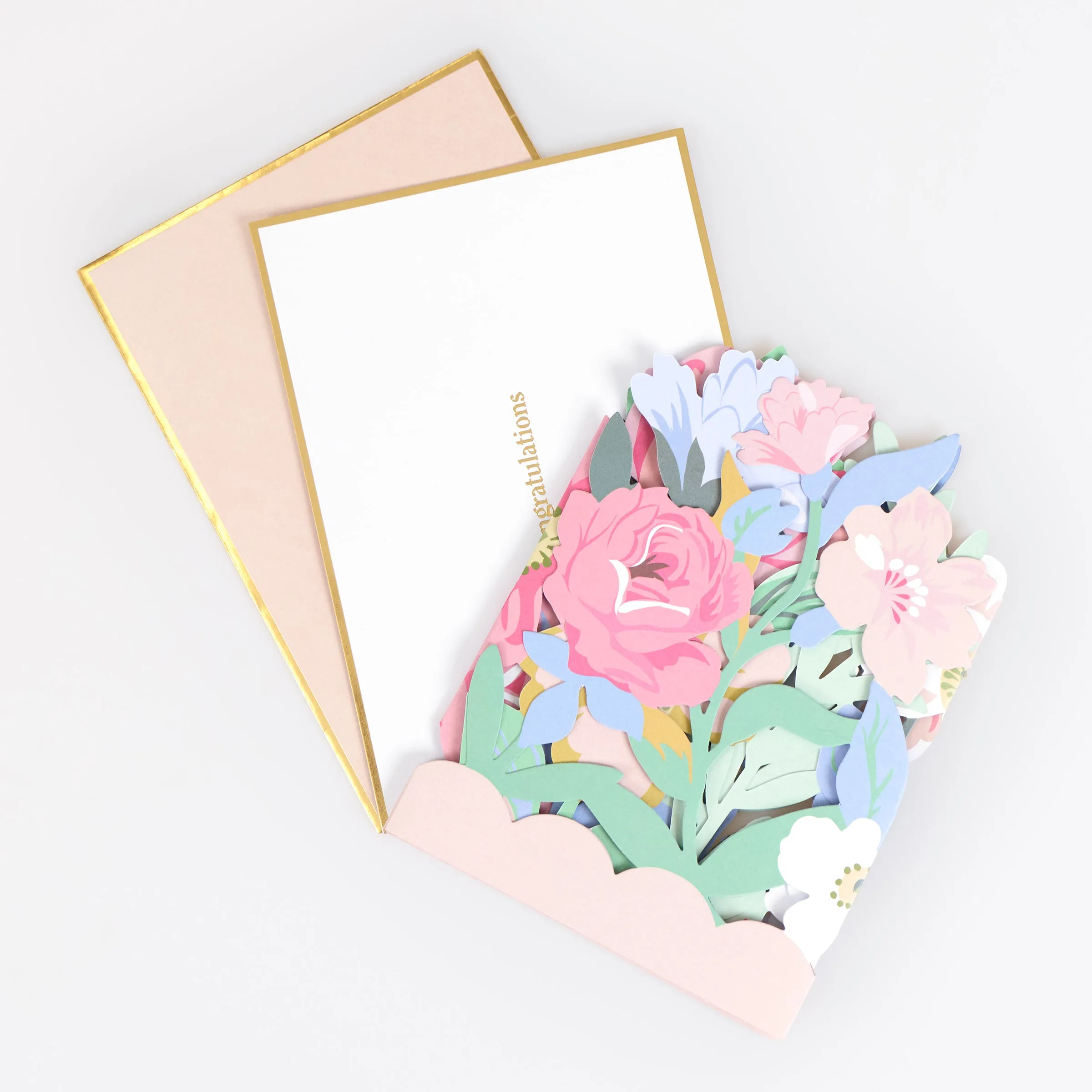 Floral Congratulations Concertina Card sold by Meri Meri product image thumbnail 3