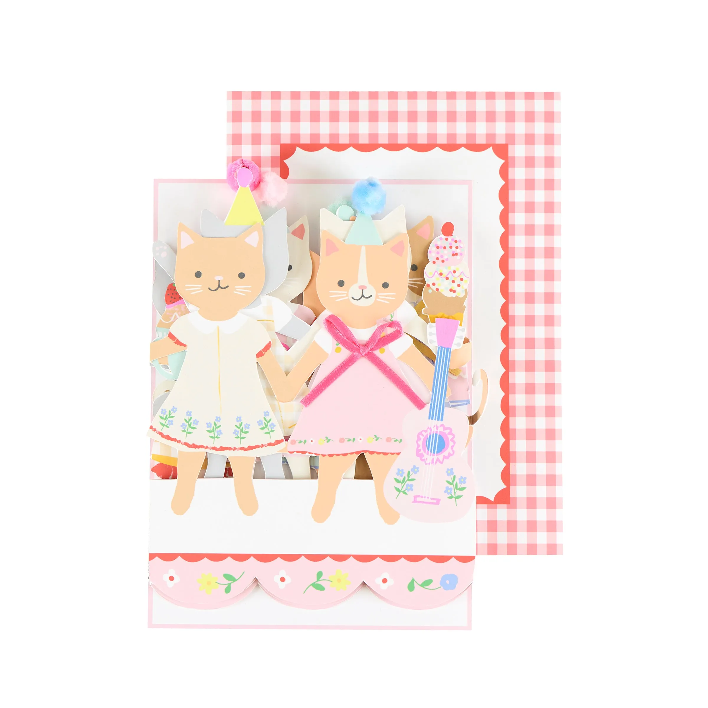 Kitten Club Concertina Birthday Card sold by Meri Meri product image thumbnail 2