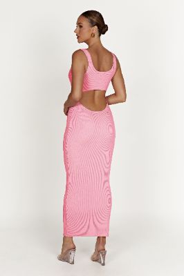 Hadley Backless Knit Maxi Dress - Candy Pink sold by Meshki