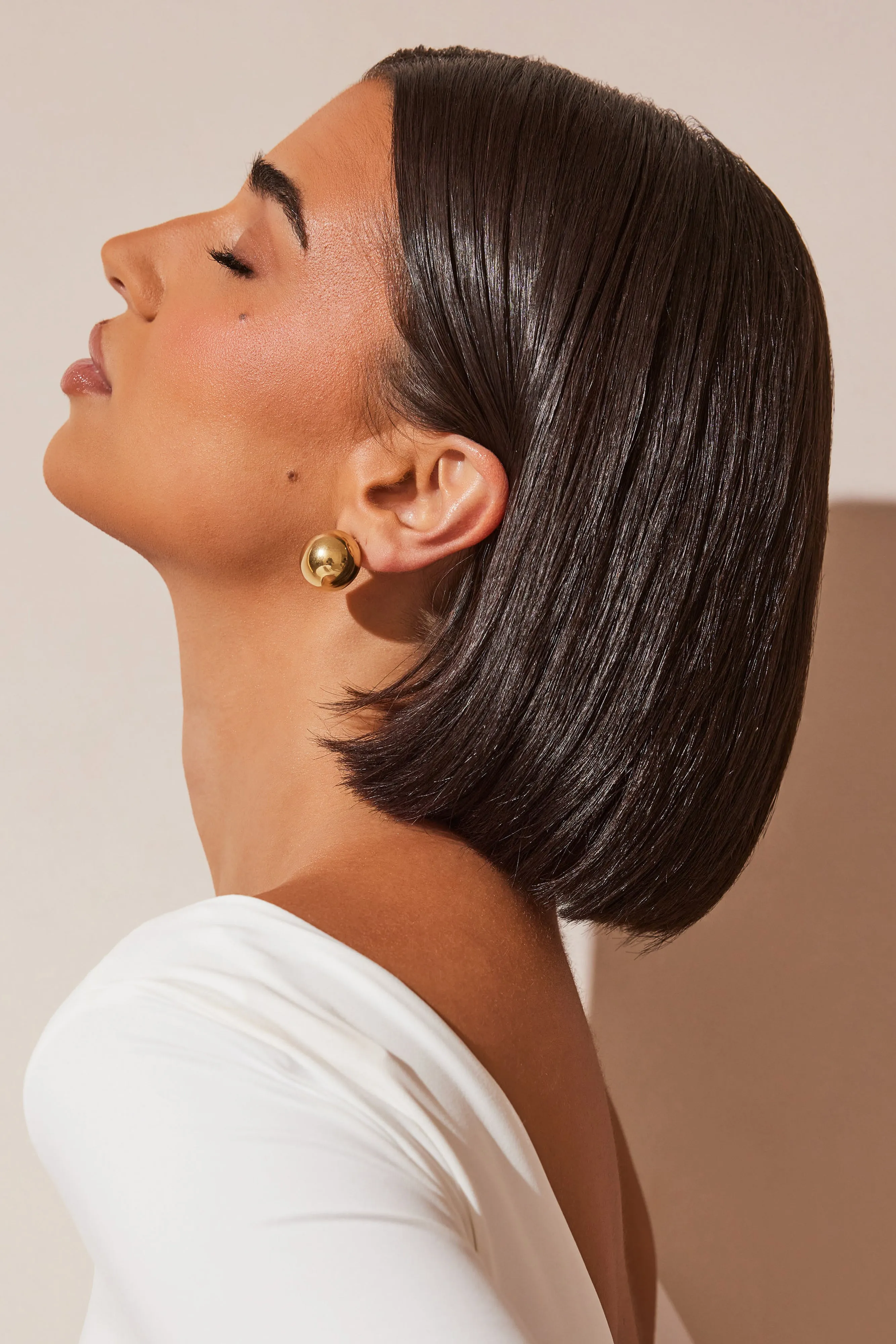 Katia Hoop Earrings - Gold sold by Meshki product image thumbnail 3