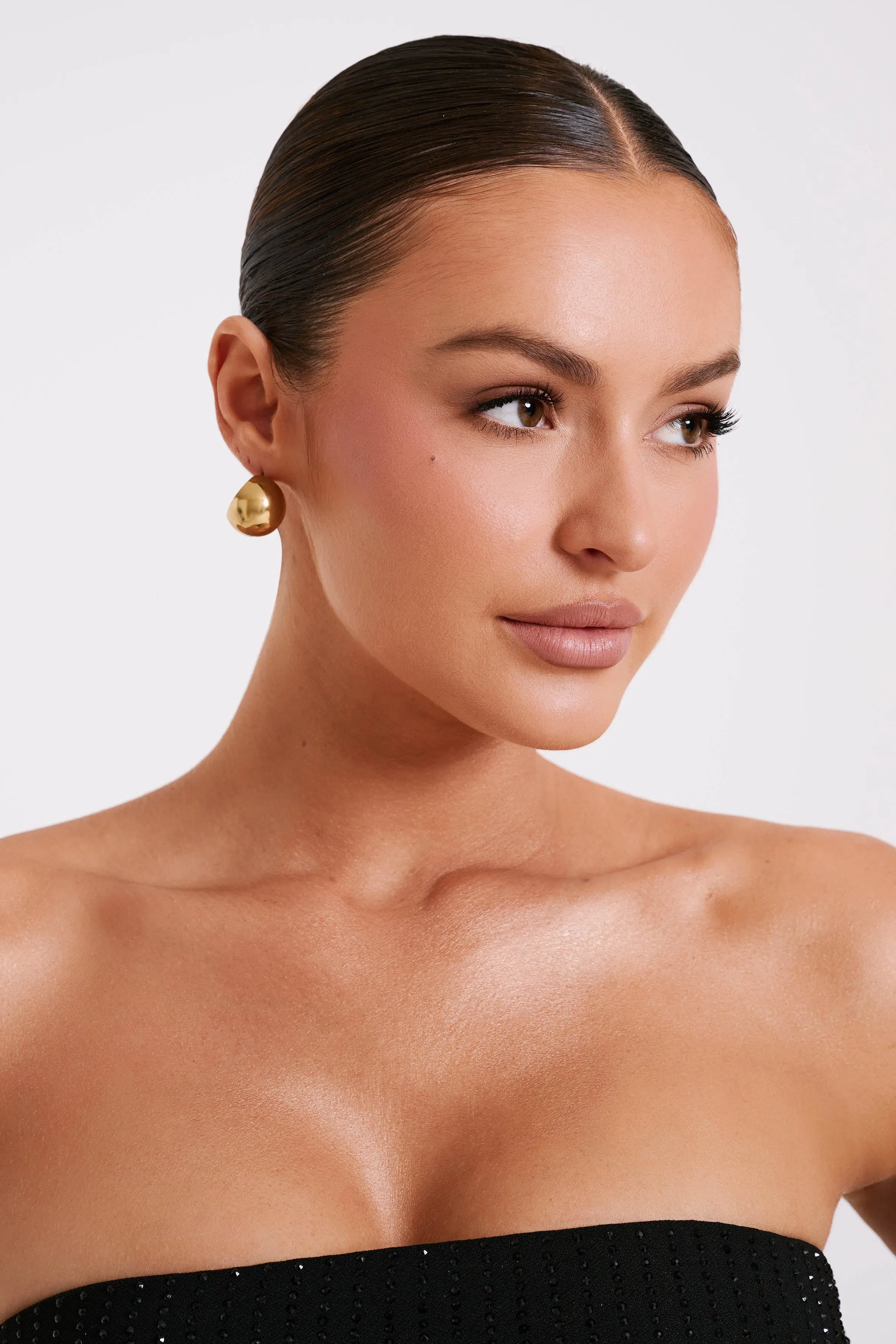Katia Hoop Earrings - Gold sold by Meshki product image thumbnail 5