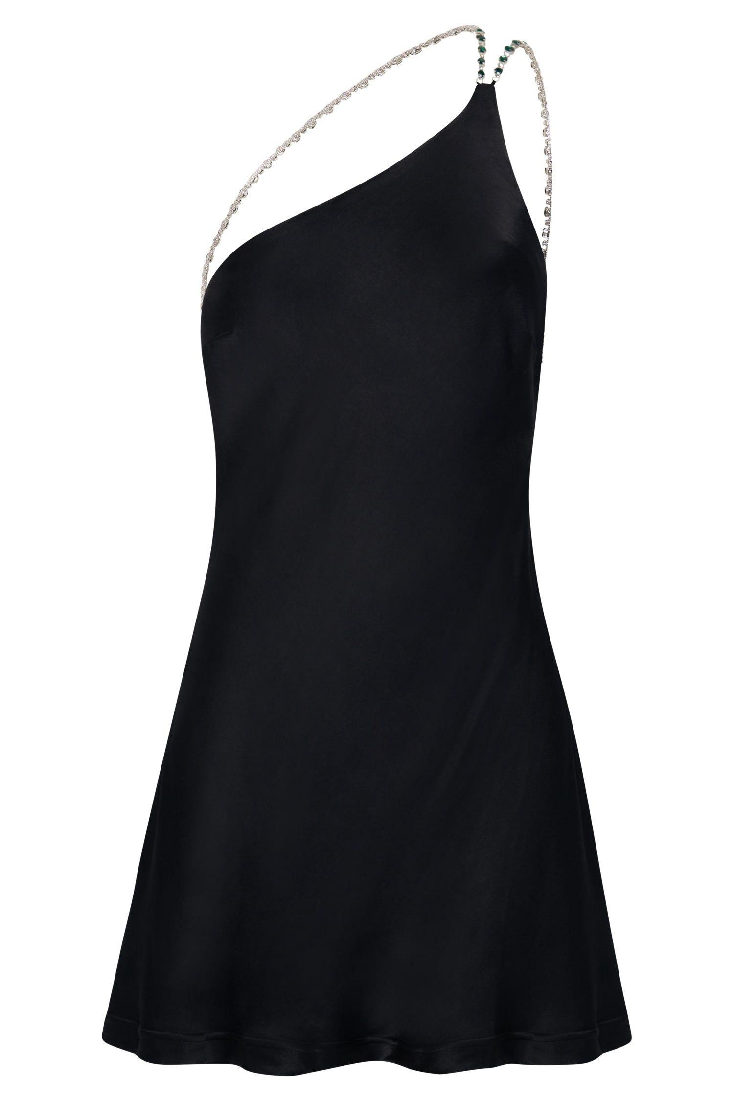 Berina One Shoulder Gemstone Strap Mini Dress - Black sold by Meshki product image thumbnail 8