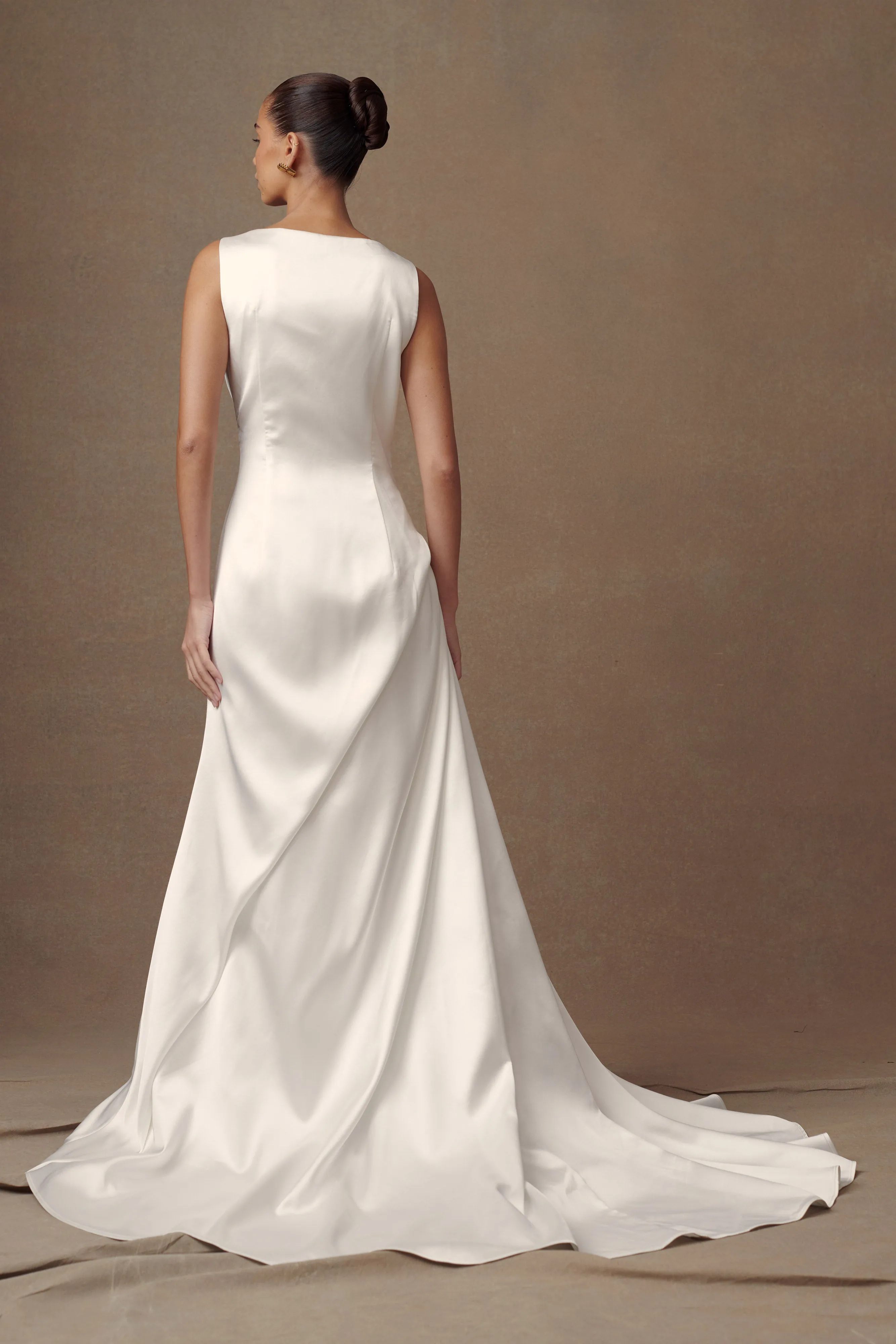 Fontanne Satin Wedding Gown - White sold by Meshki product image thumbnail 2