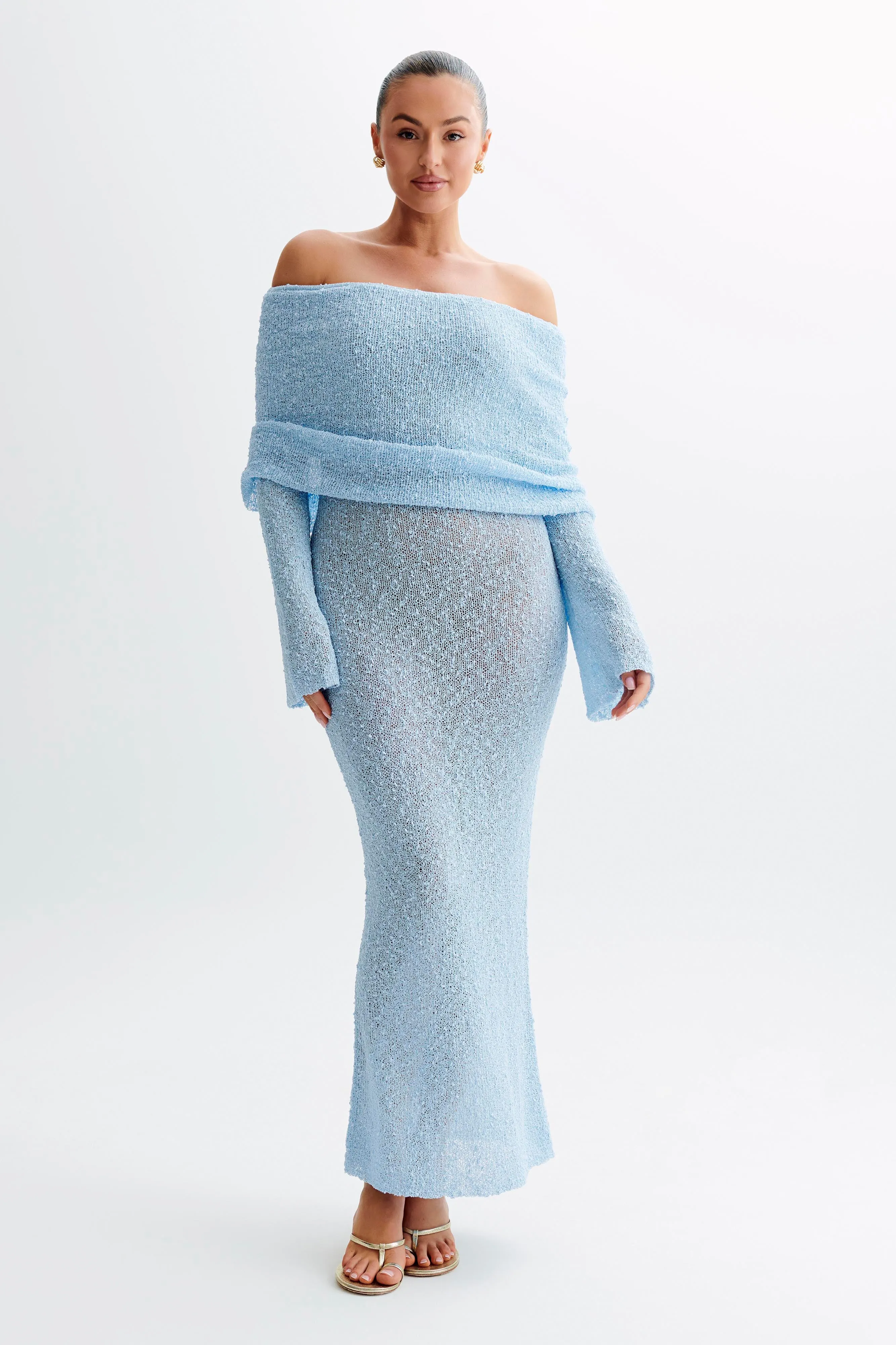 パーティードレス Marisol Blue Combo Silk Zip Front Dress img09760_src.webp