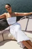 Alessio Scalloped Midi Skirt - Ivory sold by Meshki