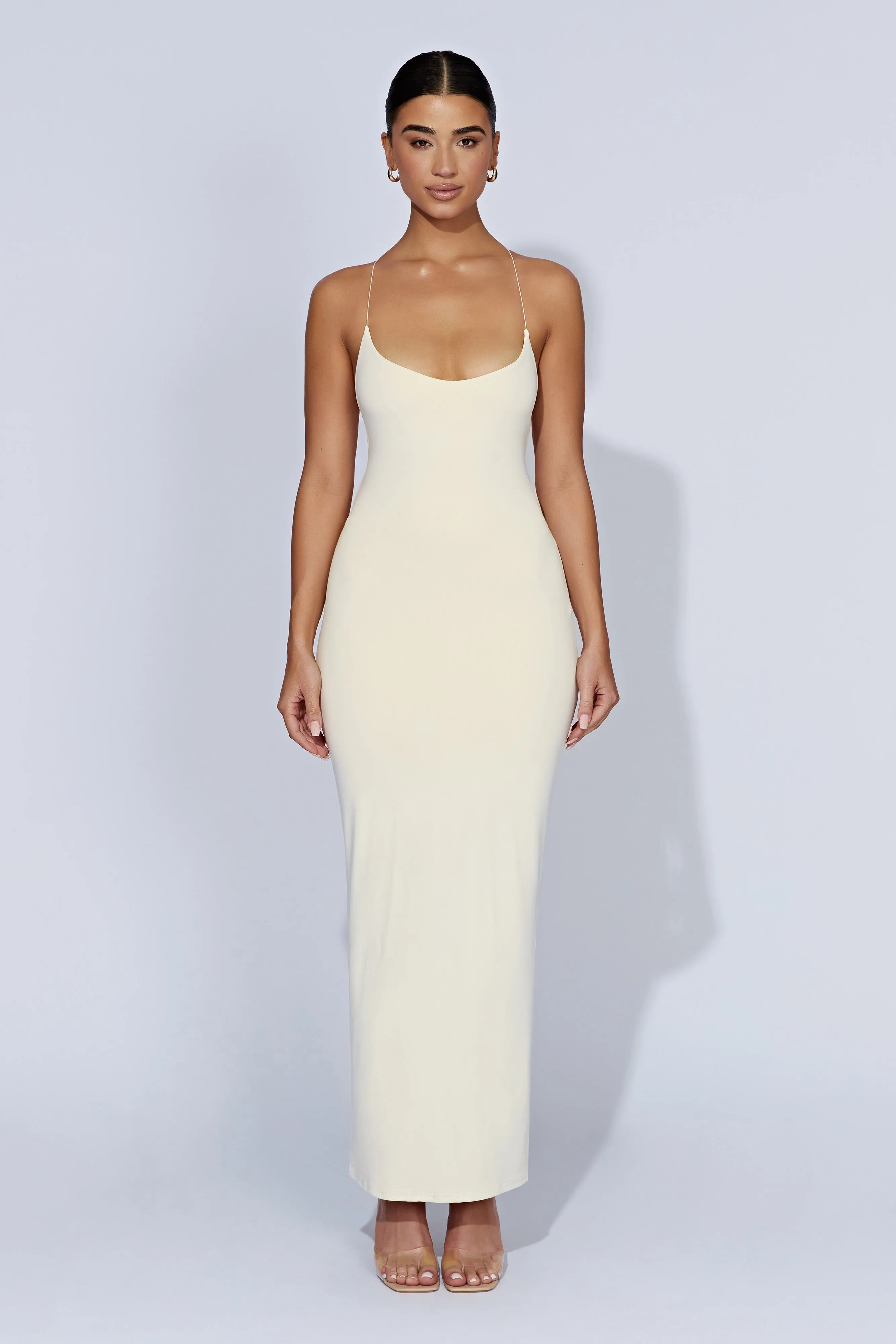 Sabine Backless Maxi Dress - Cream sold by Meshki product image thumbnail 2