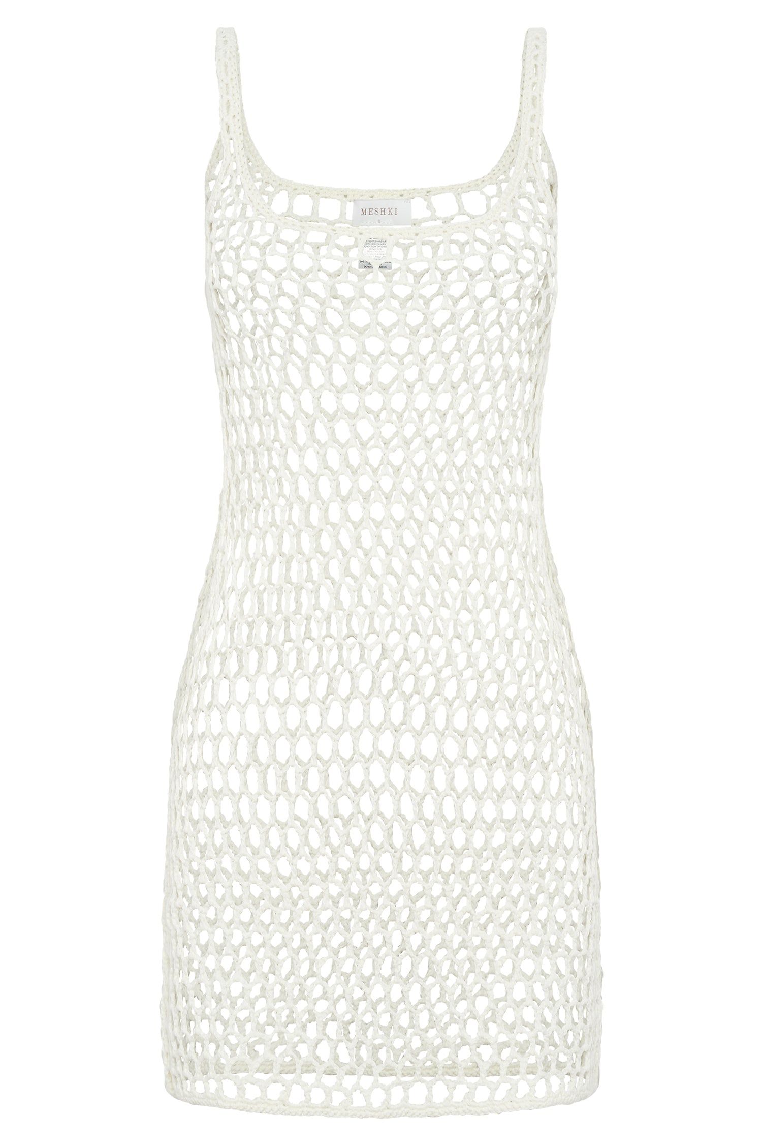 Maris Crochet Mini Dress - White sold by Meshki product image thumbnail 7