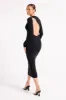 Cataleya Recycled Nylon Midi Dress - Black sold by Meshki