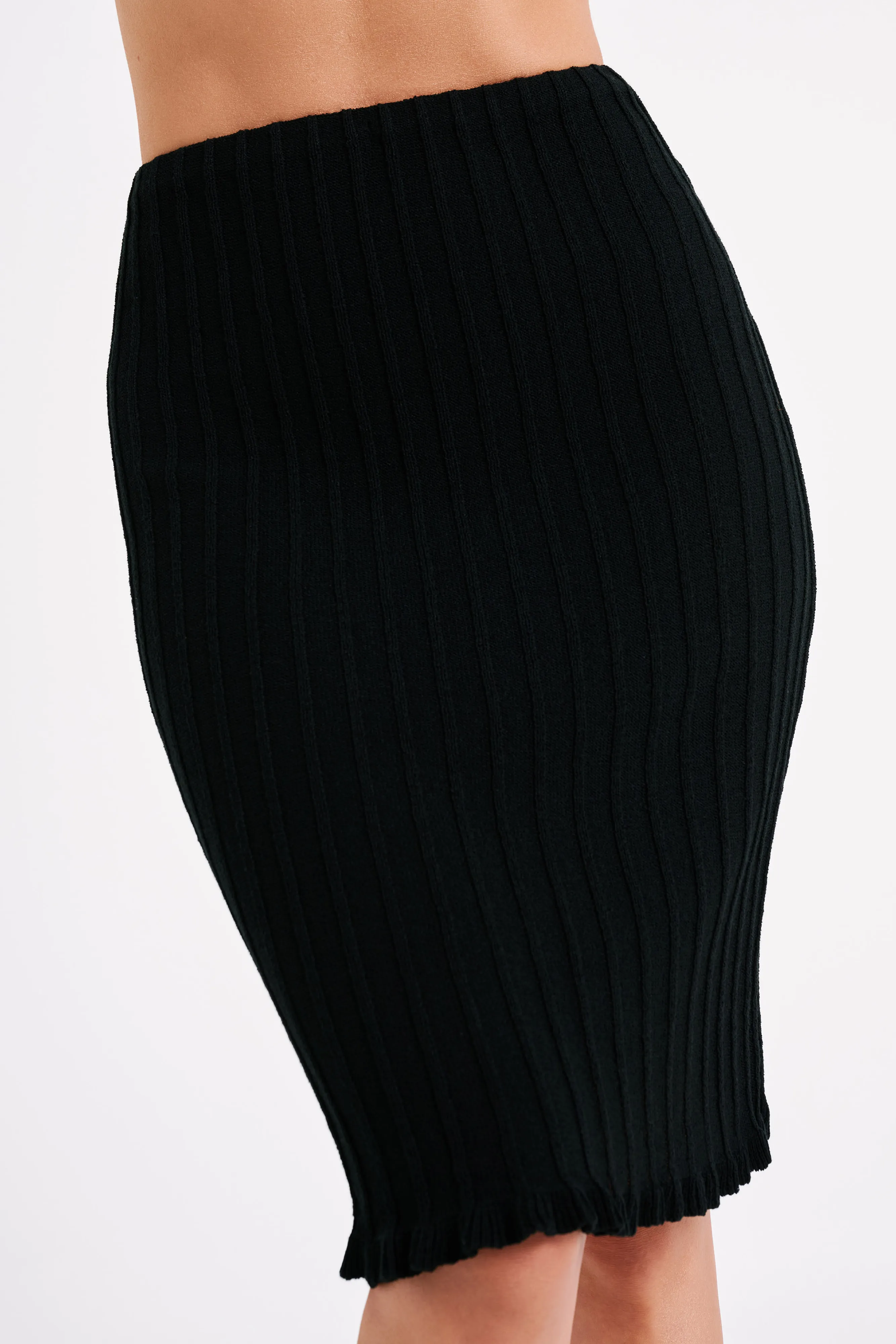 Silvia Knit Midi Skirt - Black sold by Meshki product image thumbnail 2
