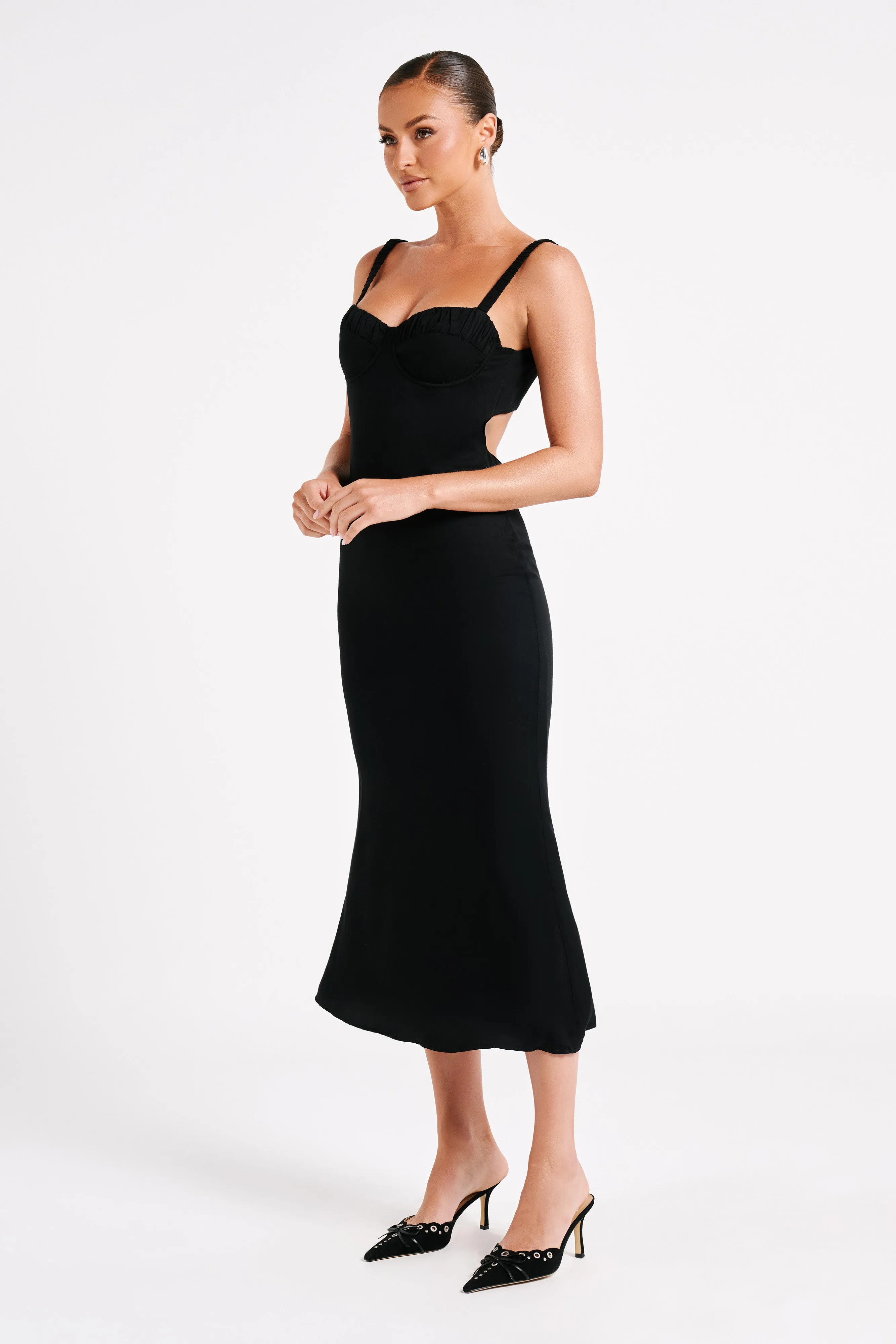 Constance Cupped Midi Dress - Black sold by Meshki product image thumbnail 4