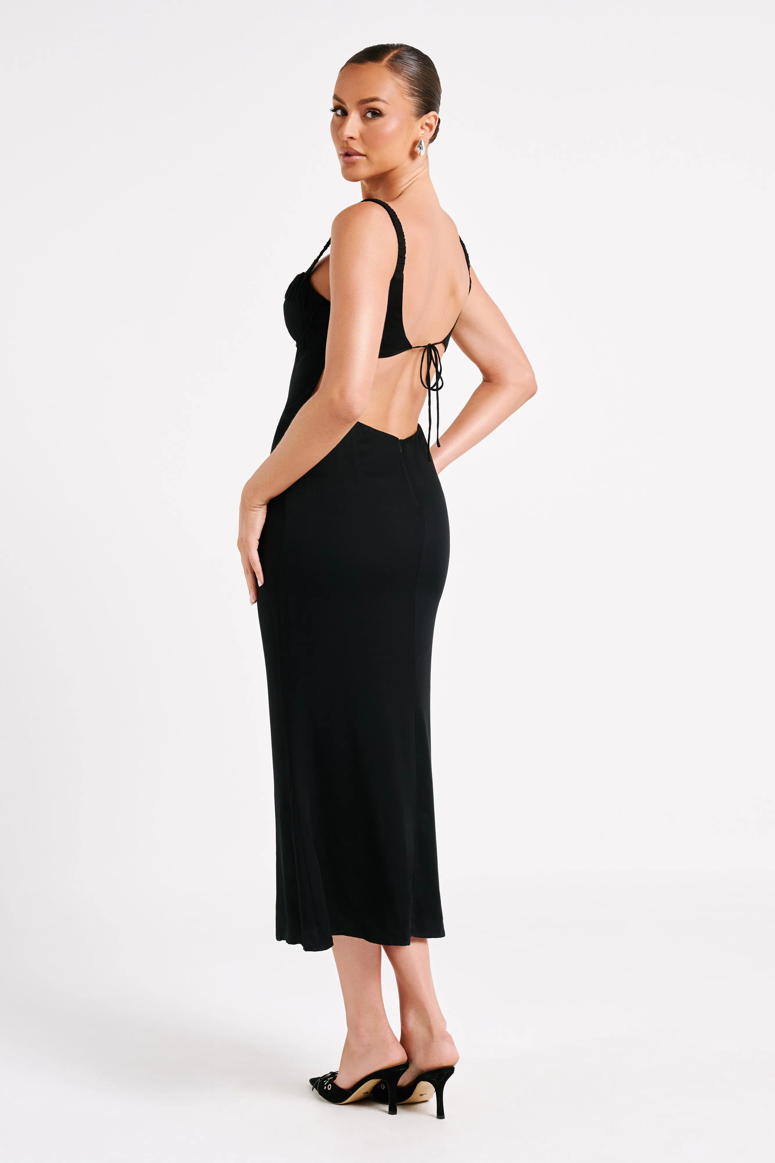 Constance Cupped Midi Dress - Black sold by Meshki product image thumbnail 5