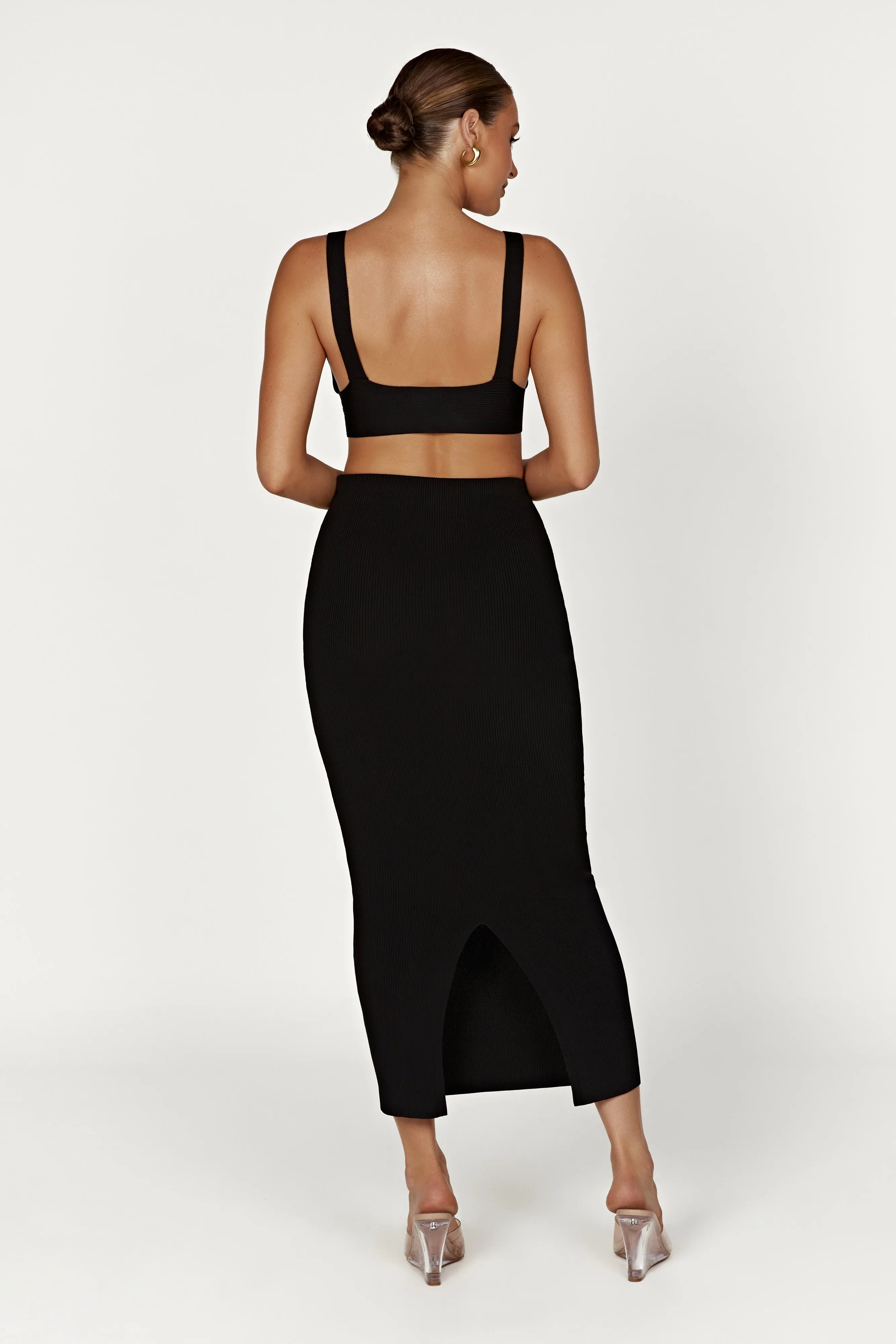 Kaesha Twist Front Knit Top - Black sold by Meshki product image thumbnail 2