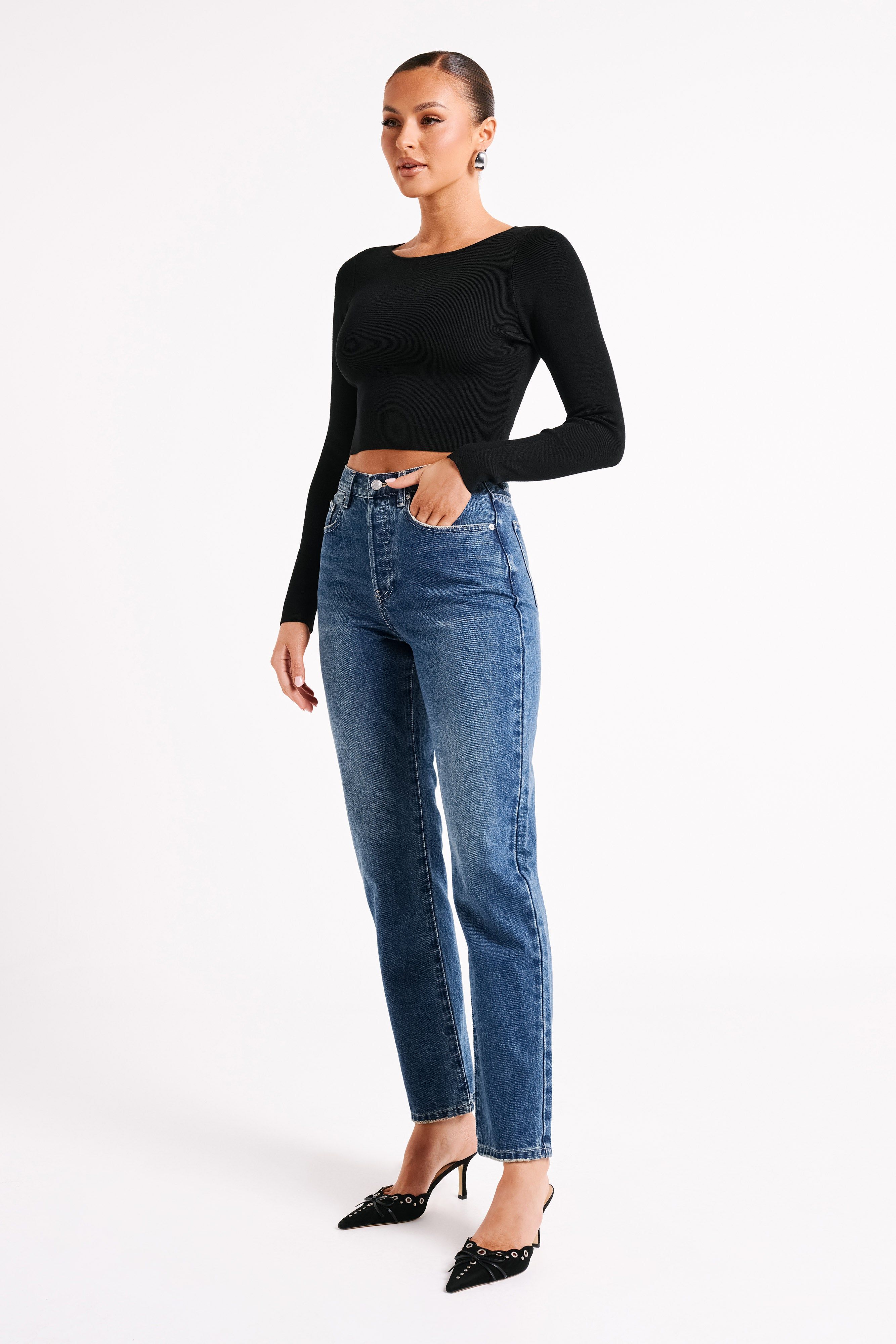Haisley Long Sleeve Knit Top - Black sold by Meshki product image thumbnail 5