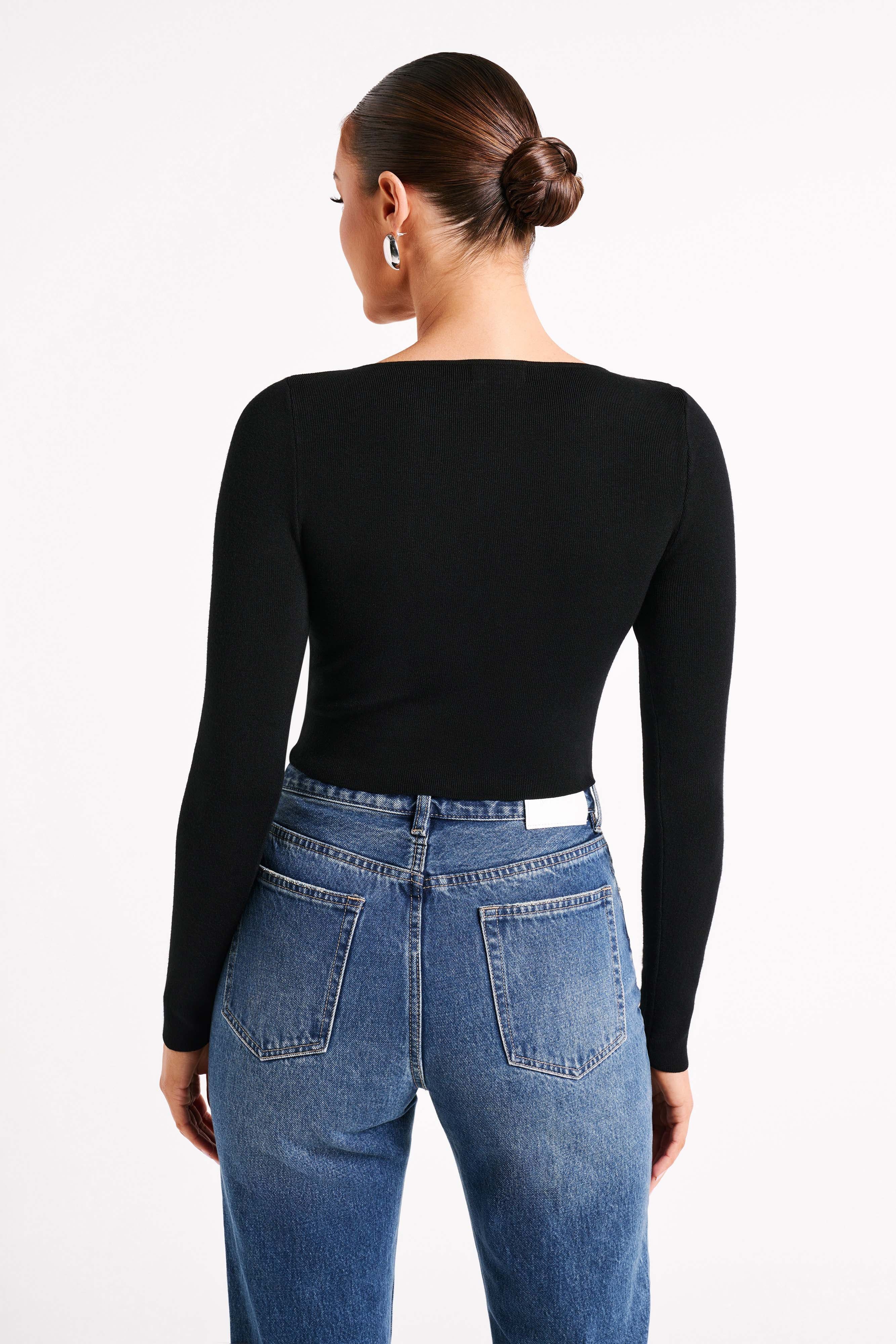 Haisley Long Sleeve Knit Top - Black sold by Meshki product image thumbnail 3