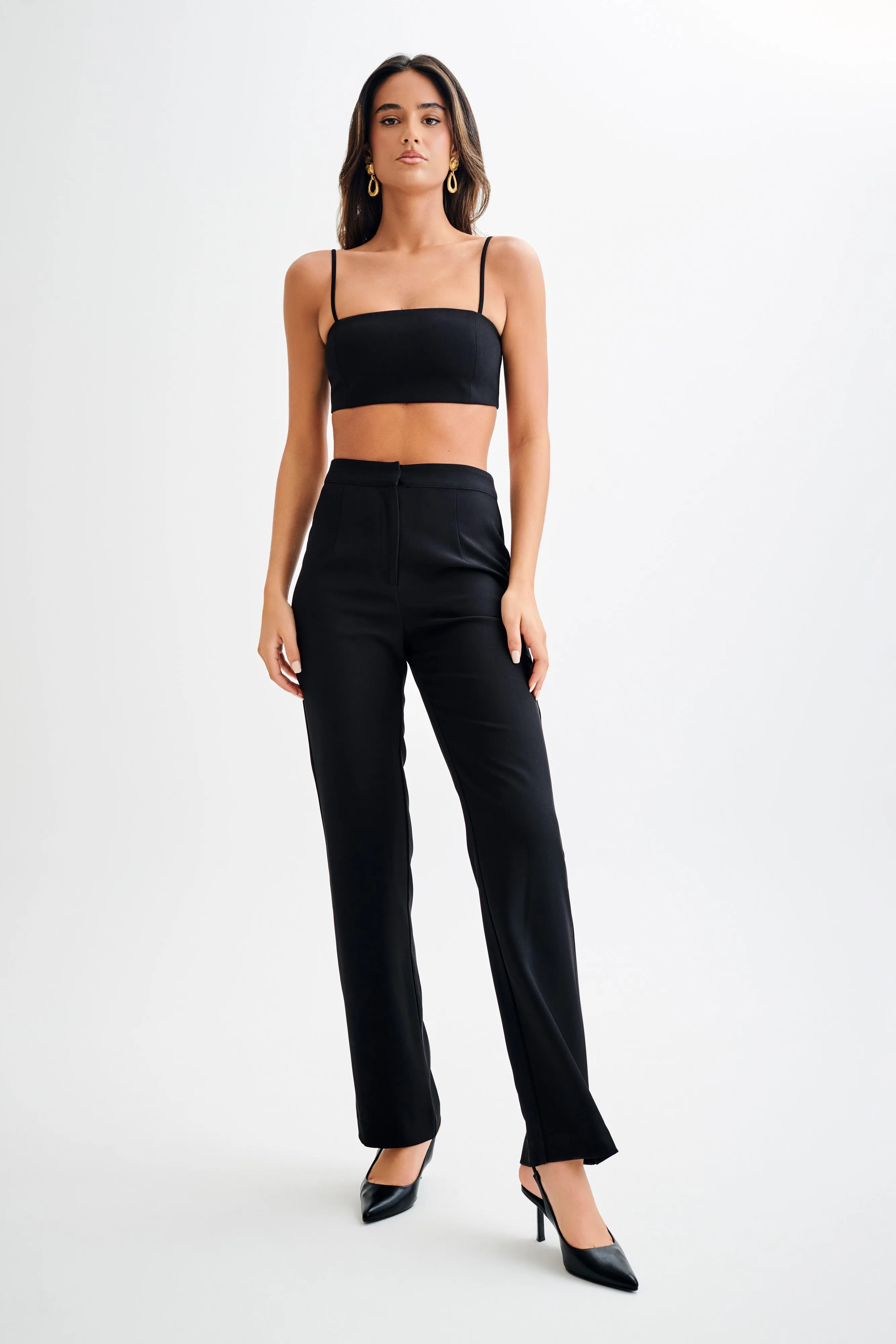 Allanah Straight Leg Pant - Black sold by Meshki product image thumbnail 3