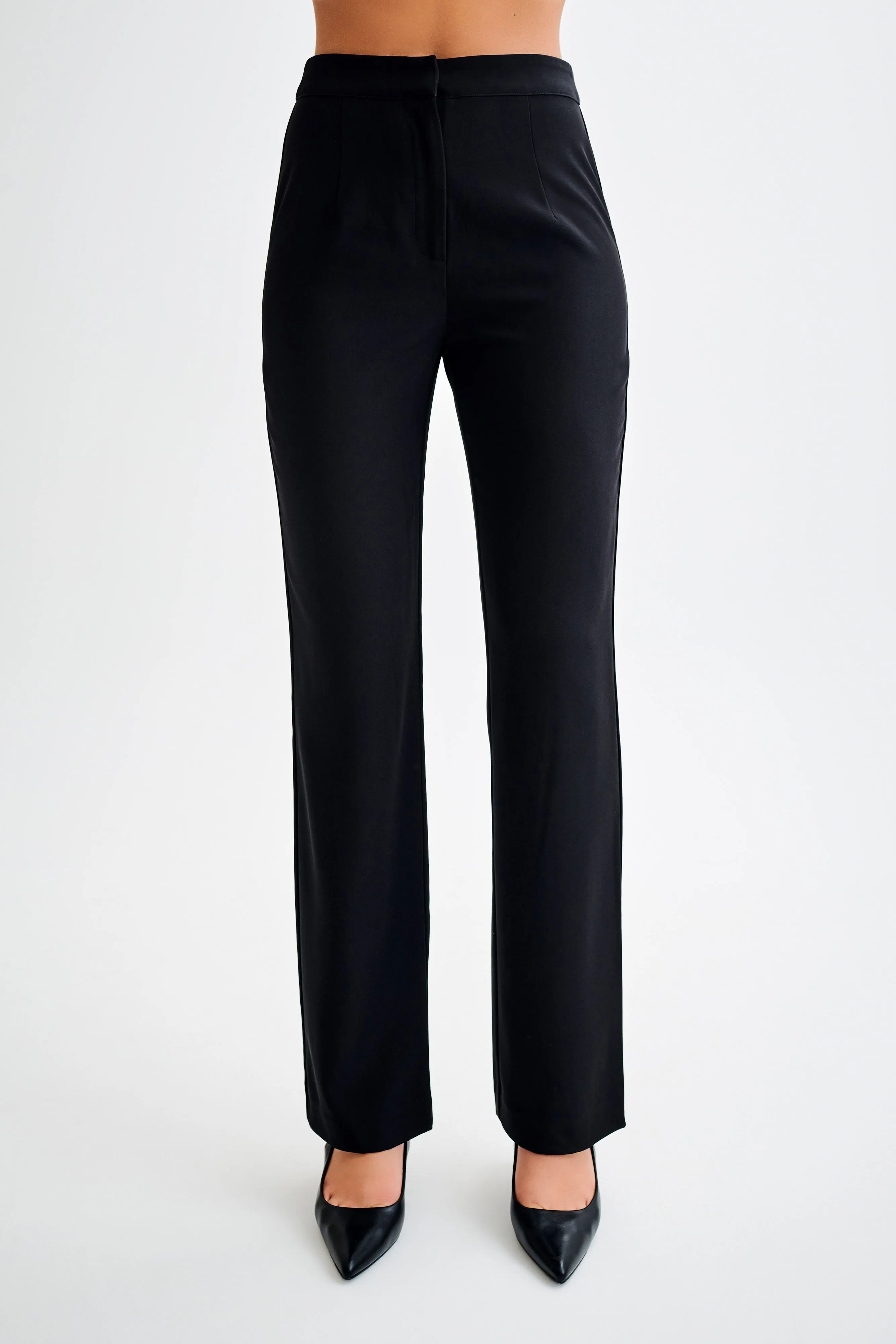 Allanah Straight Leg Pant - Black sold by Meshki