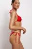 Peyton Tie Up Bikini Bottom - Red sold by Meshki
