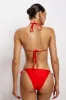 Peyton Tie Up Bikini Bottom - Red sold by Meshki