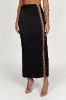 Jaida Ring Maxi Skirt - Black sold by Meshki