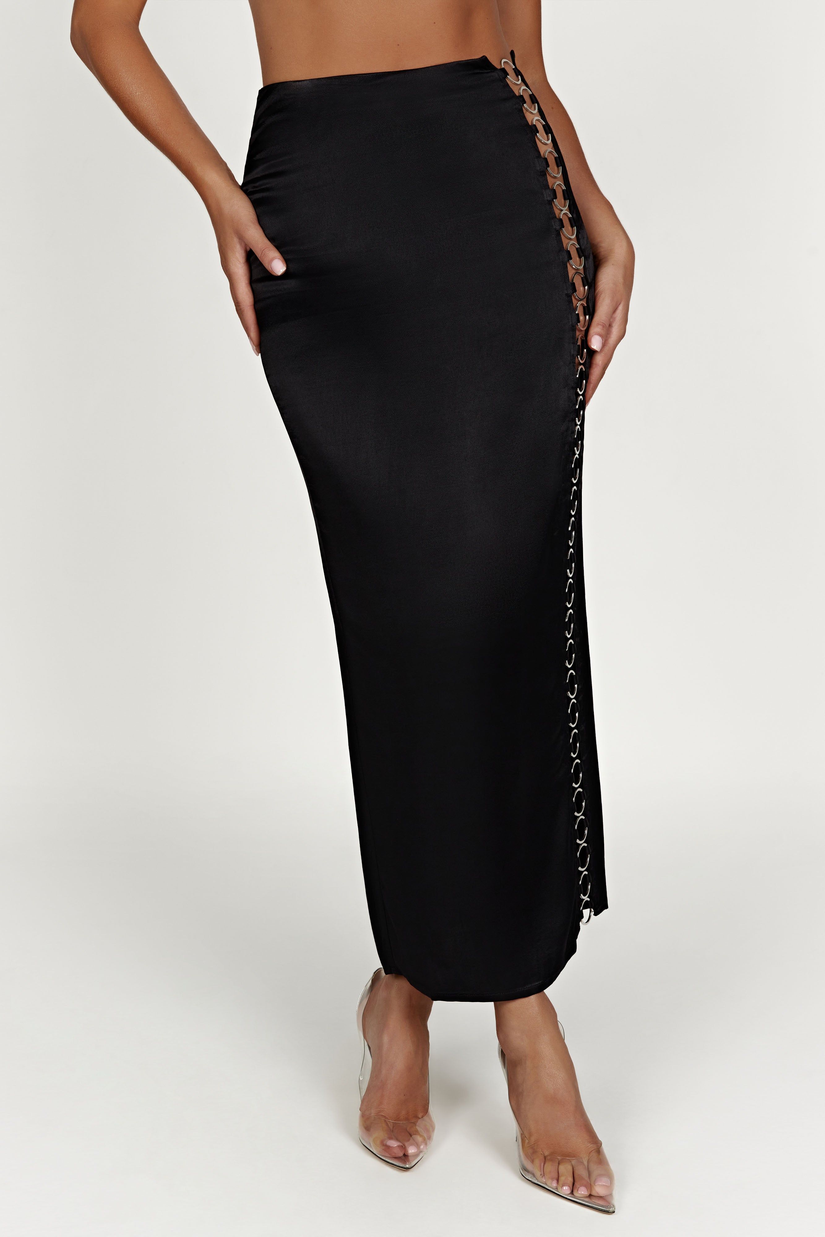 Jaida Ring Maxi Skirt - Black sold by Meshki product image thumbnail 2