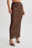 Elska Lace Maxi Skirt - Chocolate sold by Meshki